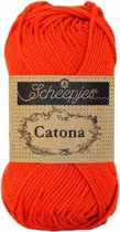 Scheepjes Catona 390 Poppy Rose. PAK MET 10 BOLLEN a 50 GRAM. INCL. Gratis Digitale vinger haak en brei toerenteller