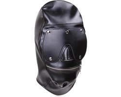 Banoch - Gimp/3 Black - zwart bondage masker van pu leer - bdsm