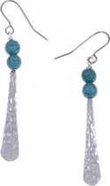 Egyptische - kraal oorbellen - turquoise