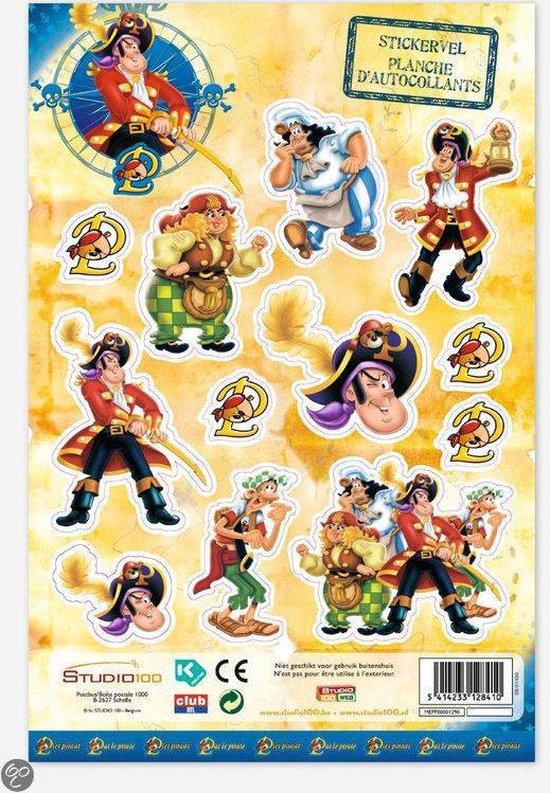 Piet Piraat Stickervel