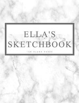 Ella's Sketchbook: Personalized Marble Sketchbook with Name