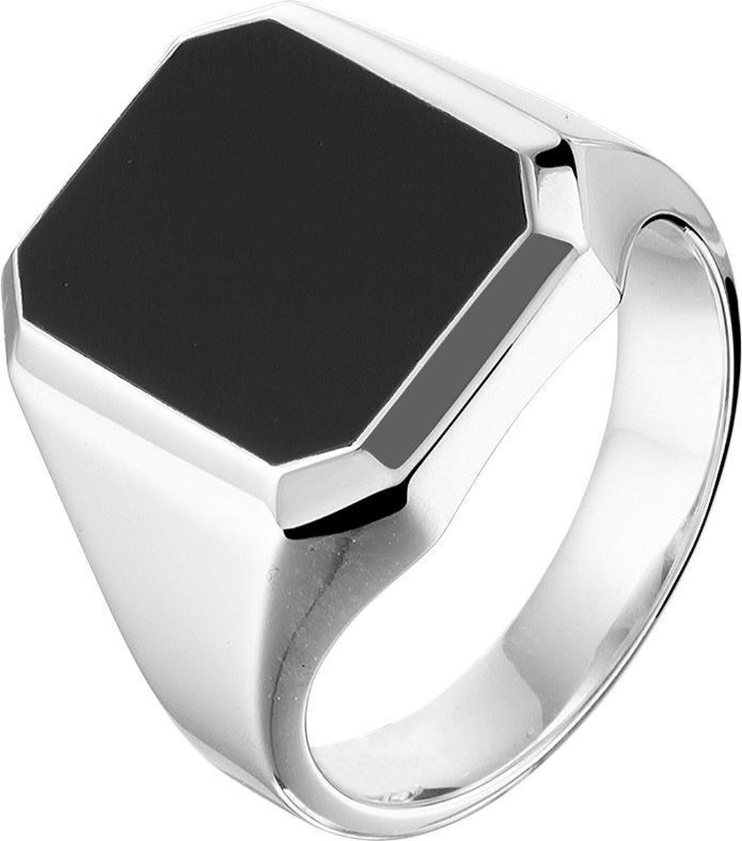 Vigor Zegelring Onyx - Zilver - Ringmaat 20mm