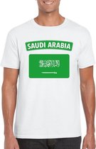 T-shirt met Saudi Arabische vlag wit heren 2XL