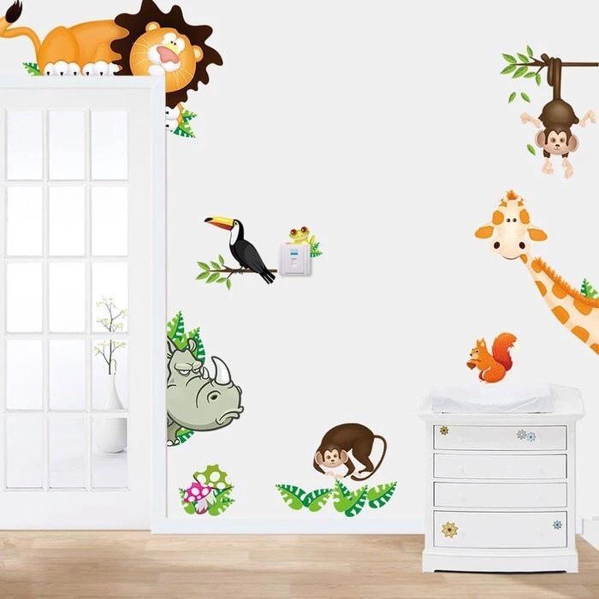 Stickers Muraux Enfants,Stickers Animaux Stickers Chambre Bebe Enfant  Stickers Jungle Girafe Singe Deco Bebe Stickers Muraux Chambre - Cdiscount  Maison