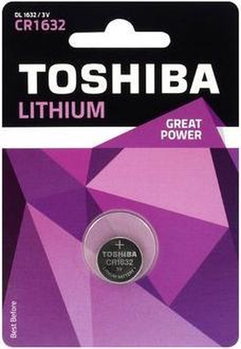 1 Stuks Toshiba CR1632 125mAh 3V Lithium Knoopcel Batterij