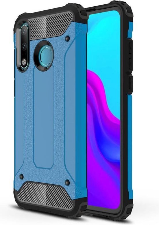 Armor Hybrid Back Cover Huawei P30 Lite Hoesje Lichtblauw bol