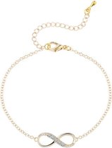 24/7 Jewelry Collection Infinity Armband - Diamantjes - Goudkleurig