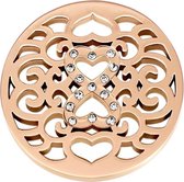 Quiges -monnaie Coin 25mm Infinity Rose doré - EPRS025