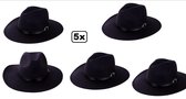 5x Cowboyhoed vilt Texas Ranger zwart