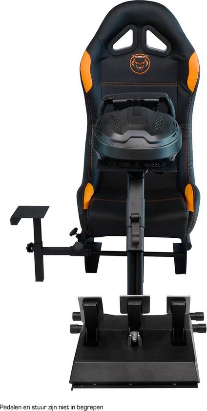 qware gaming race stoel gamestoel opvouwbaar vinyl gestoffeerd zwart oranje bestel nu