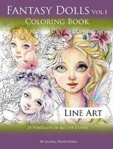 Fantasy Dolls Vol.1 Coloring Book Line Art