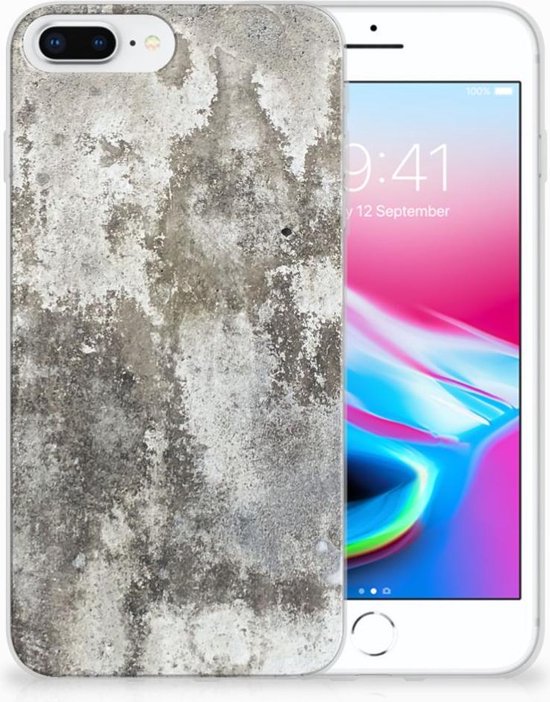 iPhone 7 Plus | 8 Plus TPU Siliconen Hoesje Design Beton