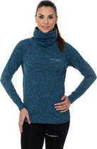 Brubeck | Dames Outdoor Trui / Sweater - Outdoortrui - Turquoise Melange - Maat XL