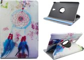 HB Hoes Geschikt voor Samsung Galaxy Tab A 10.5 (2018 T590/T595) met Print - Draaibare Tablet Case met Standaard - Dromenvanger Print