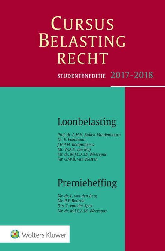 Cursus belastingrecht loonbelasting/premieheffing Studentene ... - cover