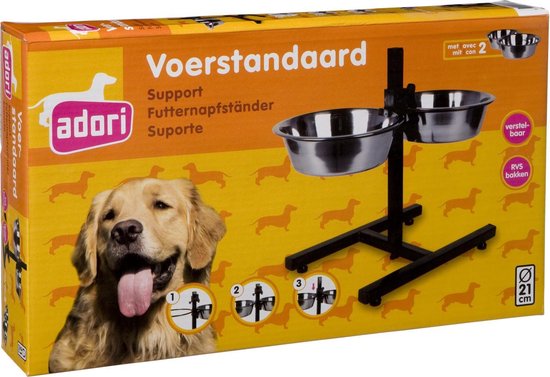 Adori H Standaard Inclusief 2 Bakken - Hondenvoerbak - 21 cm