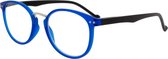 Icon Eyewear KCE019 Ortona Leesbril +3.00 - blauw montuur, zwarte poot