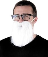 PARTYPRO - Witte hipster baard voor volwassenen - Accessoires > Snorren > Baarden