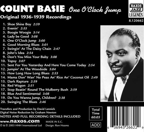 Bol Com One O Clock Jump Count Basie Cd Album Muziek