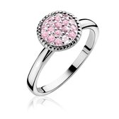 ZINZI zilveren ring roze ZIR930F