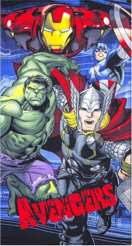 Serviette de plage Iron Man, Hulk, Thor & Captain America | bol.com