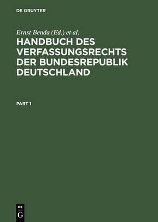 Handbuch des Verfassungsrechts der Bundesrepublik Deutschlan ... - cover