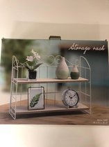Decoratief Opslag Rek - Wit - 49x16x38cm