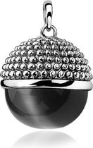 Zinzi zilveren bol hanger zwart ZIH792Z