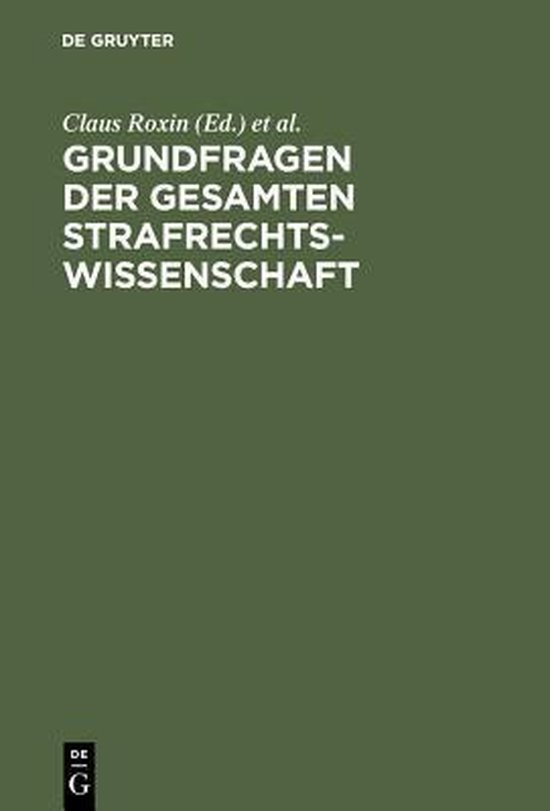 Grundfragen der gesamten Strafrechtswissenschaft - cover