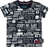 Quapi Mini T-shirtje Ricardo - Navy/Wit - Maat 62