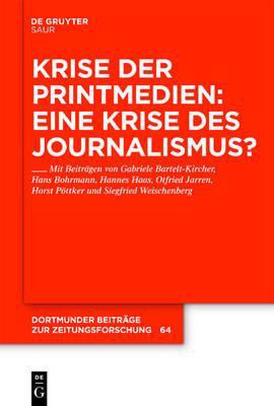 Krise der Printmedien: Eine Krise des Journalismus? - cover