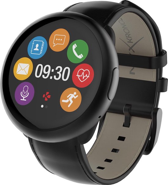 MyKronoz ZeRound2 HR premium smartwatch Zwart bol