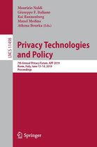 Lecture Notes in Computer Science 11498 - Privacy Technologies and Policy