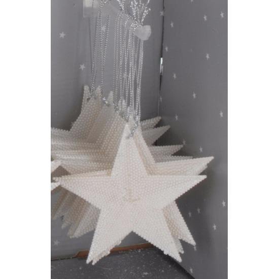 Kerstboom decoratie witte ster hanger 10 cm | bol.com
