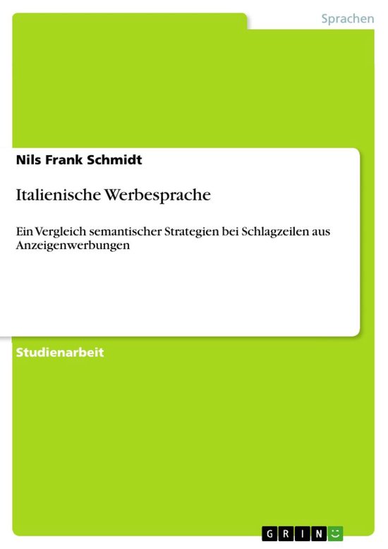 Italienische Werbesprache - cover