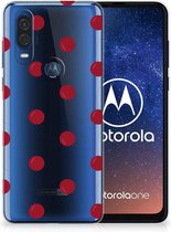Motorola One Vision Siliconen Case Cherries