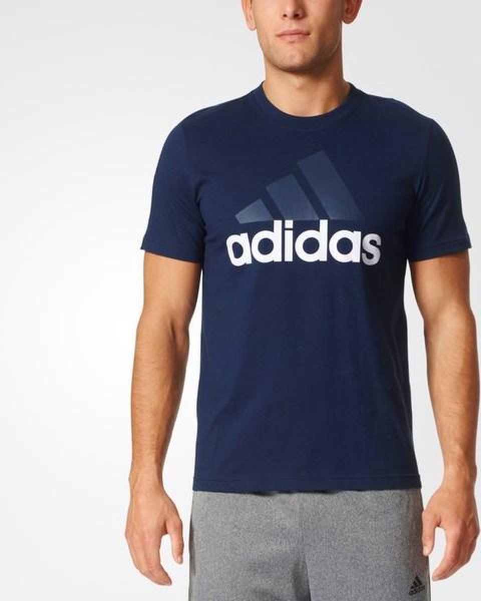 adidas Essentials Linear Tee Sportshirt Heren S Collegiate Navy adidas Essentials Linear Tee Sportshirt Heren S Collegiate Navy