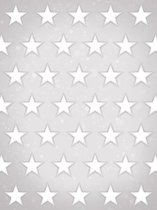 Stars Pattern Grey Silver Photo Wallcovering