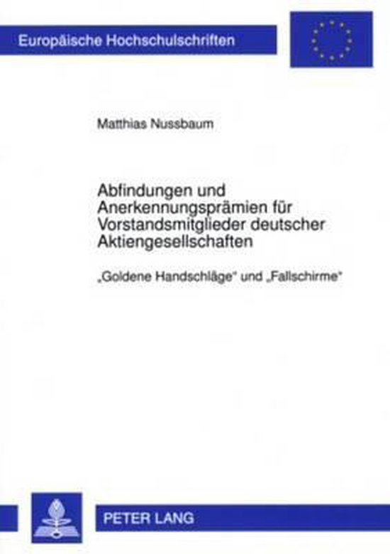Abfindungen und Anerkennungsprämien für Vorstandsmitgliede ... - cover