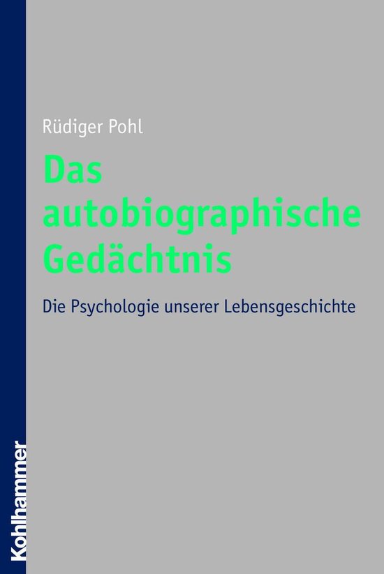 Das autobiographische Gedächtnis - cover