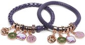 SILIS ARMBANDEN | MULLED GRAPE LOVE SHAKE Ø5.5MM | THE SNAKE STRASS