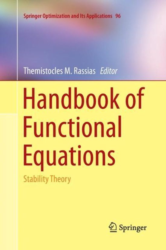 Handbook of Functional Equations - cover