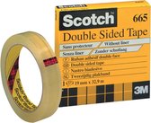 3x Scotch dubbelzijdige plakband 19mmx33 m