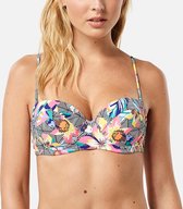 O'Neill Bikinitopje Balconette bikini top - Black Graphic Small W/ Pink - 40c