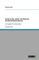 Kritik an der "Rolle" der Rolle im Strukturfunktionalismus