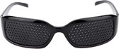 Premium Rasterbril Sportief Zwart –  Oogcorrectie | Gaatjesbril | Effectief bij behandelen bijziendheid, verziendheid, astigmatisme, cataract en strabismus bij kinderen