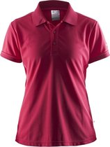 Craft Pique Classic t-shirt Dames Polo roze Maat M