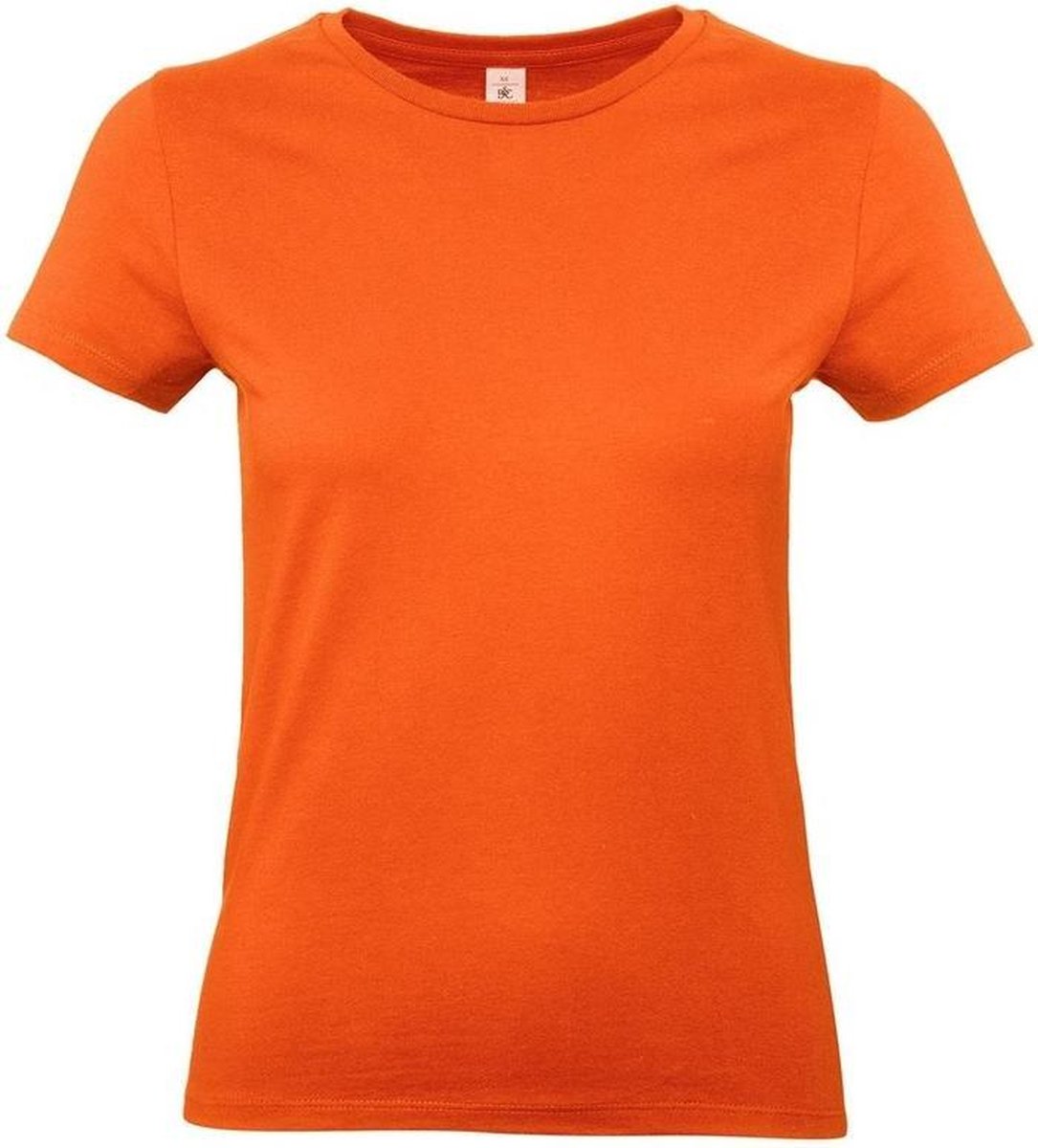 Basic dames t-shirt oranje met ronde hals - Oranje dameskleding casual shirts M (38)