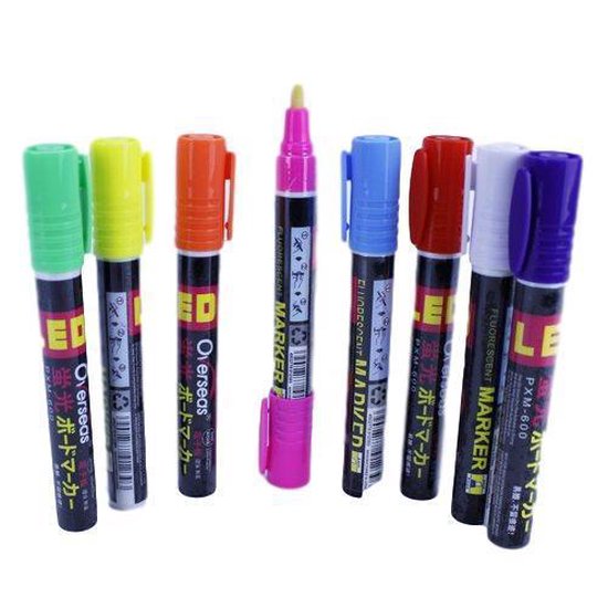 OVERSEAS permanent markers set 8 kleuren