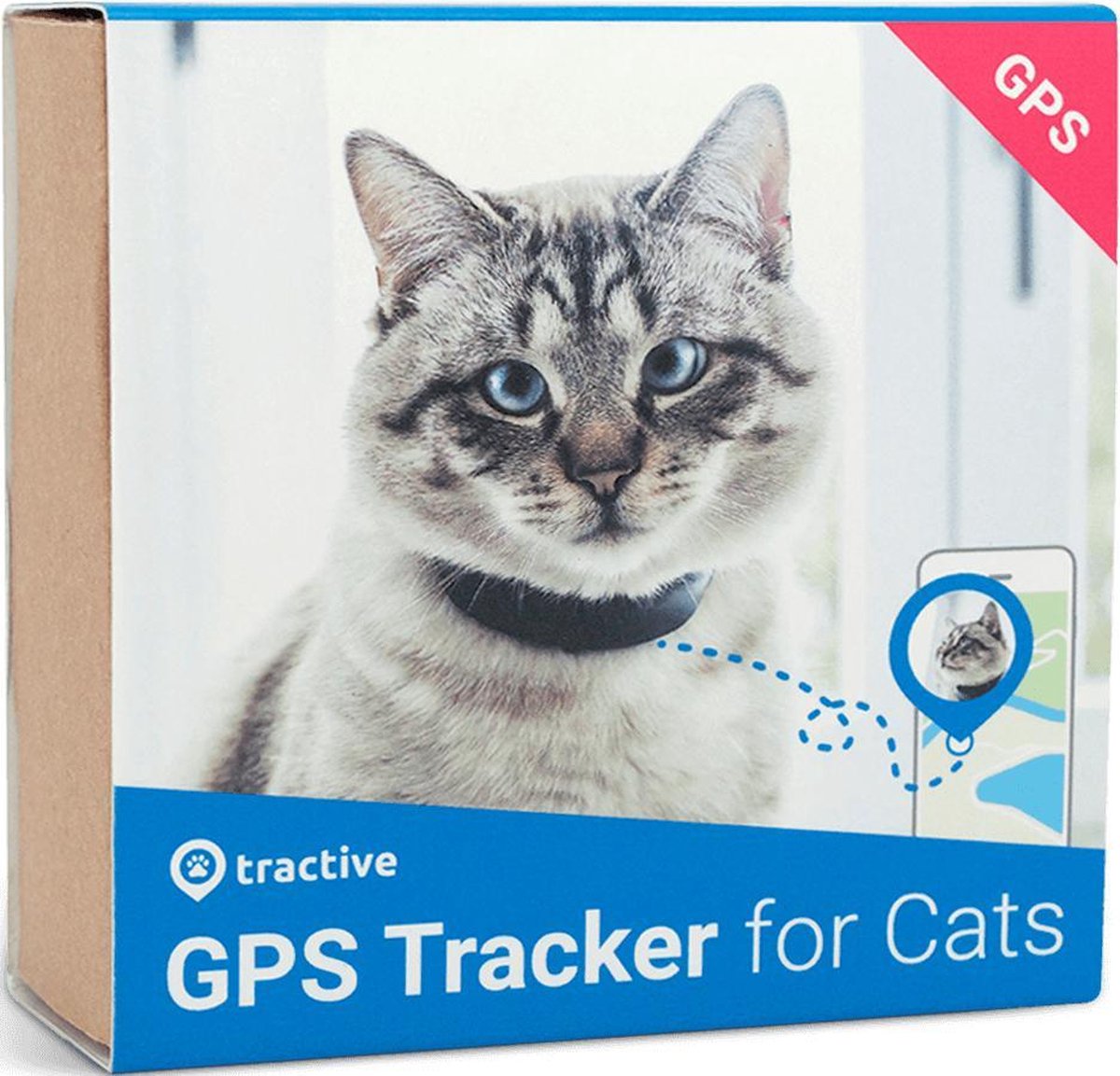 Tractive GPS Tracker - Kat - GPS Halsband met Veiligheidsslot | bol.com